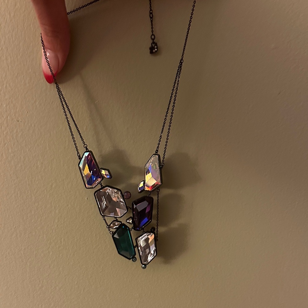 Swarovski Iridescent Geometric Necklace